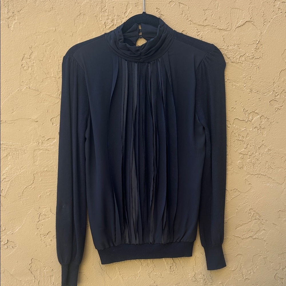 🎉HOST PICK🎉 La Redoute Elegant Black Pleated Front Blouse